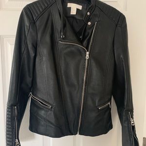 | H&M FAUX LEATHER MOTO JACKET |